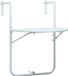 vidaXL Balkontafel hangend 60x64x83,5 cm rattan-look kunststof wit
