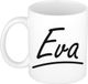 Bellatio Decorations Eva Naam koffiemok - beker - met sierlijke letters - wit