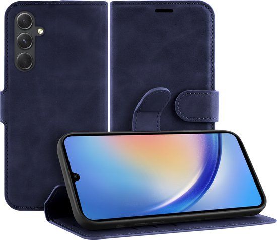 Cazy Premium Wallet Hoesje voor Samsung Galaxy A34 - Blauw