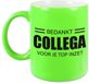 Bellatio Decorations Shoppartners Bv 1x stuks collega cadeau mok / beker bedankt collega voor je top inzet - neon groen - werknemer/ personeel cadeau