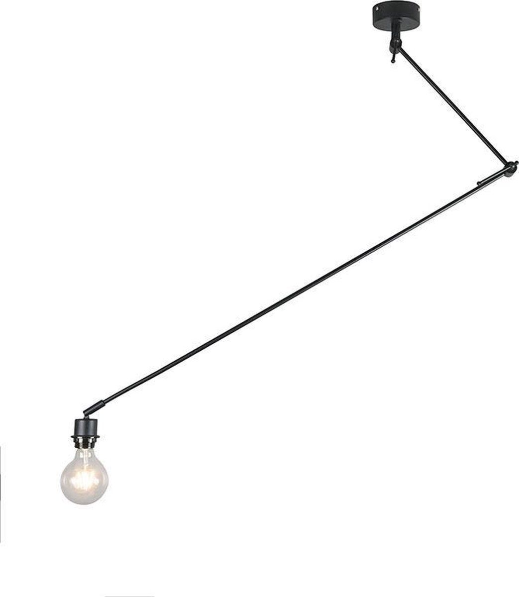 QAZQA Blitz - Moderne Verstelbare hanglamp - 1 lichts - L 100 mm - Zwart - Woonkamer