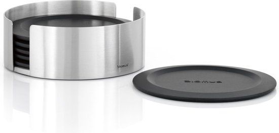 Blomus Lareto Glasonderzetters - Set van 6 - Sharkskin - Rond