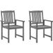 Maison Exclusive - Lot de 2 chaises de jardin en bois d'acacia massif gris avec coussins