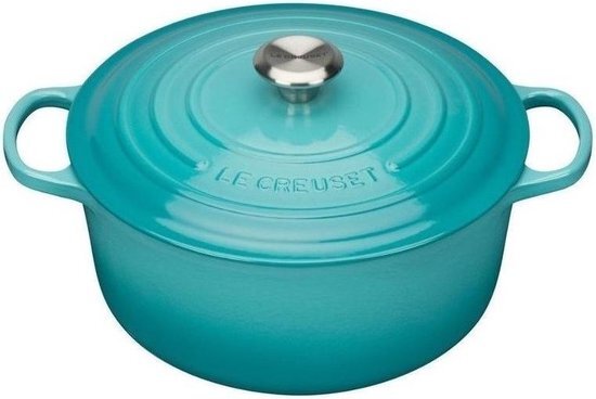 Le Creuset Signature braadpan 4,2 liter ø 24 cm gietijzer Caribbean Blue