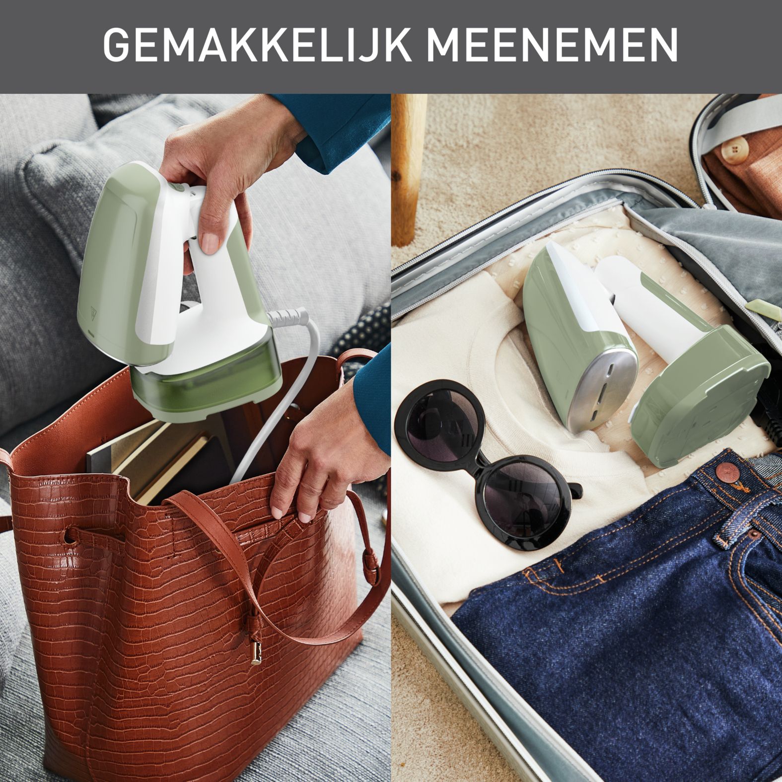Tefal Access Steam Pocket DT3053 Kledingstomer - Handheld Garment Steamer - Green/White