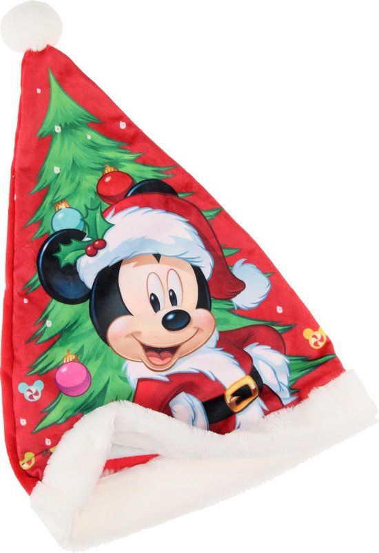 Arditex Kerstmuts Mickey - Rood - Polyester - Unisex