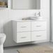 Maison Exclusive Armoire de salle de bain exclusive - Blanche - 30 x 44,5 x 50 cm - Fabriquée en panneaux de particules