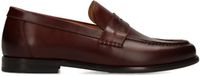 Manfield Rode Leren Loafers - Maat 41