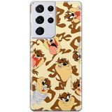 ERT GROUP mobiel telefoonhoesje voor Samsung S21 ULTRA origineel en officieel erkend Looney Tunes patroon Tasmanian 005