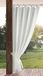 Eurofirany Tuingordijn met lusgordijn, 1 stuks, afneembare lussen, zonwering, inkijkbescherming, winddicht, waterdicht, voor paviljoen, terras, pergola, 155x220 cm, wit