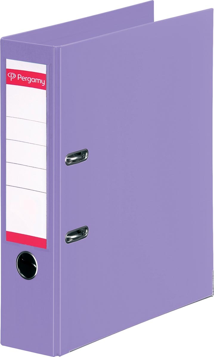 Pergamy ordner voor ft A4 volledig uit PP rug van 8 cm violet