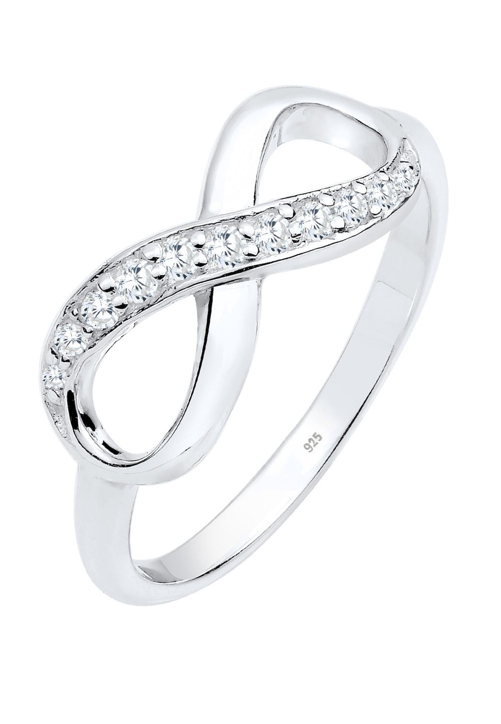Elli Ring Dames Infinity Symbool Zirkonia Kristallen 925 Sterling Zilver
