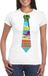 Bellatio Decorations Shoppartners Bv Pensioen t-shirt met stropdas dames wit S