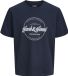 JACK&JONES JJEDOVER DENIM TEE SS O-NECK SN T-shirt Homme Bleu S