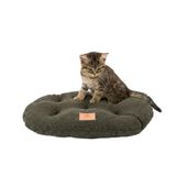 Ferplast Hondenbedkussen voor Kleine Honden, Kattenbed, Wasbare Synthetische Bouclé Stof, Zachte Vulling, 43 x 30 x h 3 cm. Groen