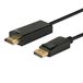 Savio CL-56 adaptateur de câble vidéo 1,5 m DisplayPort HDMI Type A (Standard) Noir