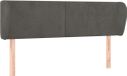 vidaXL Hoofdbord met randen 147x23x78/88 cm fluweel donkergrijs