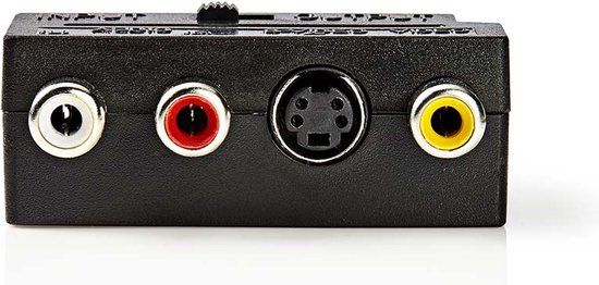 Nedis SCART-Adapter - SCART Male - S-Video Female / 3x RCA Female - Zwart