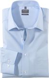 OLYMP Luxor comfort fit overhemd - popeline - blauw - Strijkvrij - Boordmaat: 48