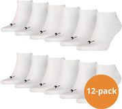 Puma Chaussettes unies - 12 paires Chaussettes mi-haut Unisexe - Blanc - Taille 39/42