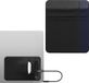 kwmobile 2x harde schijf hoes geschikt voor SanDisk Portable SSD, Samsung T7, Crucial X8, HDD hoesje - 13 x 8,3 cm - Met 2 opbergvakken - Externe SSD houder in zwart / donkerblauw