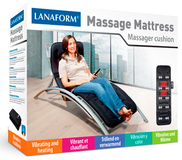 Lanaform LA110315 Massage Matras - Universeel - Zwart - Met Warmte & Afstandsbediening