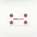 SportsMagneter Magnets de Course 4pcs T. Unique - Blanc, Rouge, Bleu