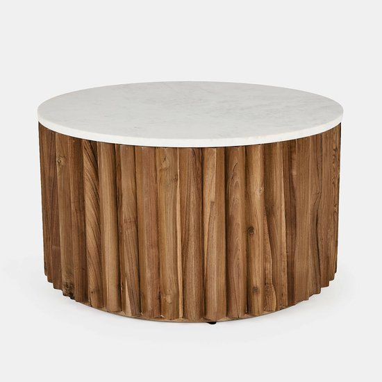 LOBERON Salontafel Moroq bruin/wit