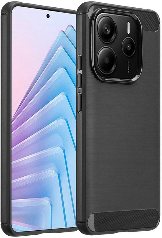 imoshion Hoesje - Geschikt voor Xiaomi Redmi Note 14 5G - Brushed Backcover - Zwart