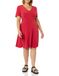 Amazon Essentials Dames Fit & Flare Jurk met Korte Mouwen en V-hals