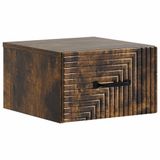 vidaXL Muurbevestigde Nachttafel Gerookt eiken 34,5 x 33 x 20 cm