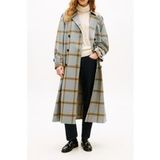 Tommy Hilfiger Light Wool Check Relaxed Coat Houndstooth Flannel/safari Can Maat: 36 | Trenchcoats Outlet | Dames | Blauw
