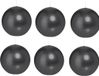 Trend Candles Bolkaars glad - 6x - zwart - 8 cm - 25 branduren