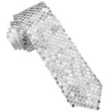 Zilveren WIDMANN MILANO Zilveren pailletten stropdas stropdas choker sjaal accessoire voor circus clowns en leuke beurzen verkleedkostuums en outfits, zilver