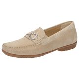 Sioux Cortizia-723-H Avola Zand Reptielprint Suède Mocassins Dames Wijdte H