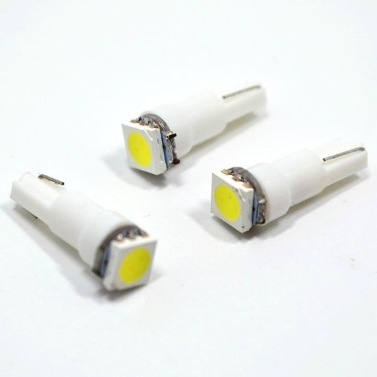 LEDPLANET.NL Auto LEDlamp 2 stuks autoverlichting LED T5 high power xenon wit 6000K 12V DC