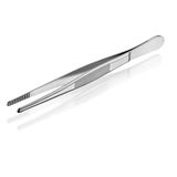 Usbeck Vernikkeld pincet, recht, stomp, 300 mm lengte