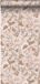 ESTAHome behang vintage bloemen oudroze, terracotta en groen - 53 cm x 10.05 m