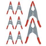 FX Tools Zeilklemmen - 8x stuks - in 2 maten - lijmklemmen - marktklemmen - metaal - veerklemmen