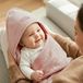 Rose Gaufrette & Polaire Couverture d'emmaillotage personnalisée pour bébé