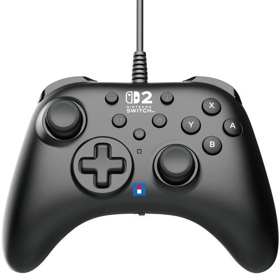 HORI - HORIPAD Turbo Wired Controller voor Nintendo Switch, Switch 2, OLED - Zwart