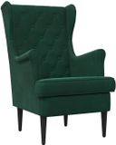 vidaXL Fauteuil Donkergroen Fluweel