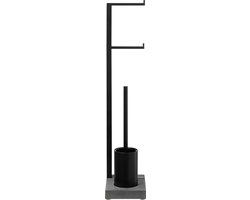 Blomus MENOTO Toilet Butler - Zwart - 2 Rollen