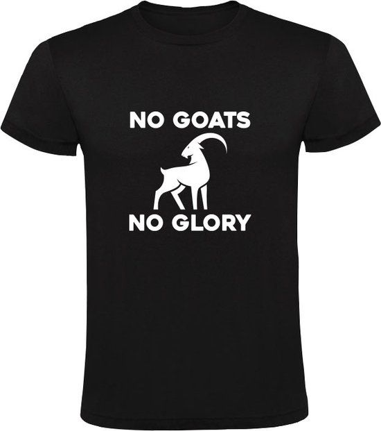 Sol's No Goats No Glory Heren T-shirt Zwart 3XL