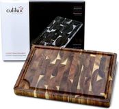 Gourmet planche en bois d'acacia, 2 pièces, 35 x 25 x 2,5 cm