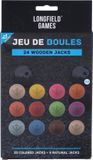 Engelhart Jeu de Boules Houten Buts Set – 12 Stuks Fluor & Naturel – Ø30 mm – Pétanque