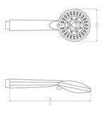 Kuchinox Foca Serie Douchekop - Drievoudige Functie - Chroom - Zilver