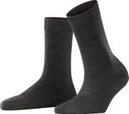 FALKE ClimaWool eenkleurig wol lyocell sokken dames grijs - maat 41-42