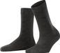 FALKE ClimaWool eenkleurig wol lyocell sokken dames grijs - maat 41-42