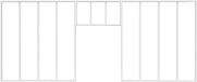 Vente-unique Set van 2 atelierramen met bovenlicht in thermisch gelakt aluminium - 2 x L120 x H130 + L73 x H40 cm - Wit - BAYVIEW